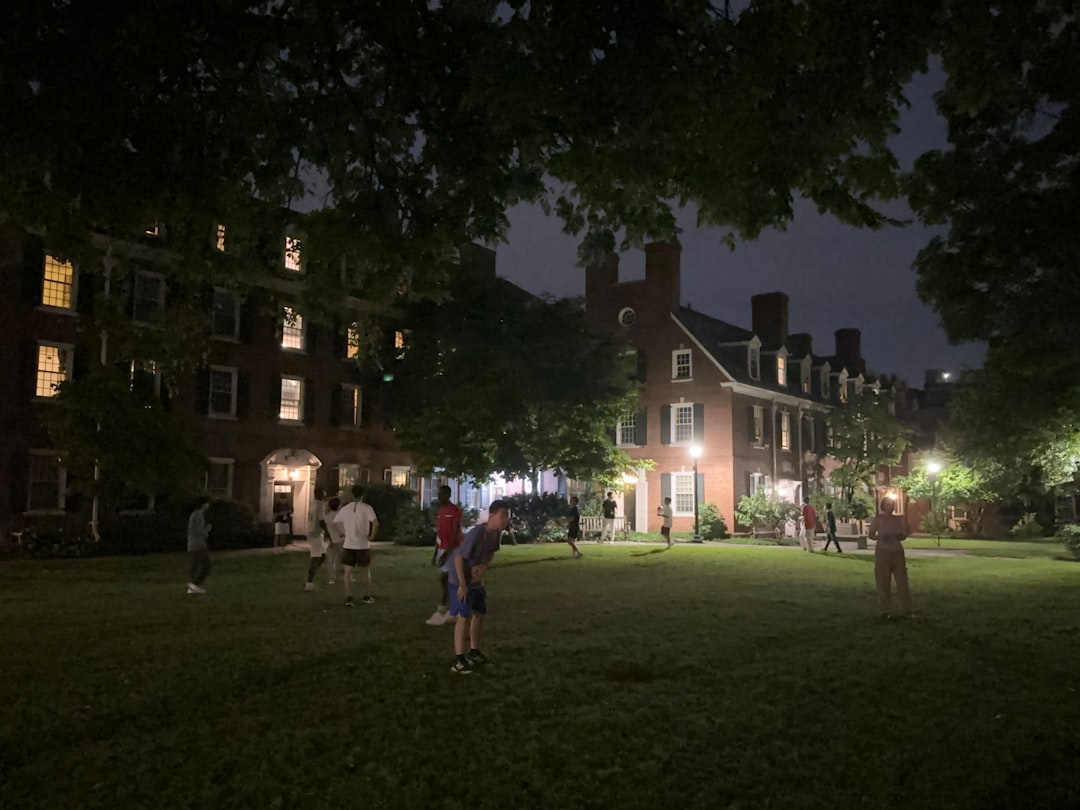Students walking on Yale University campus