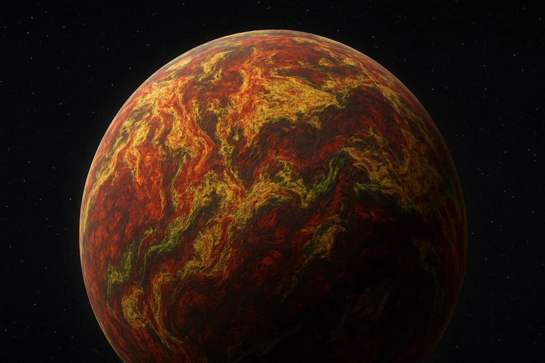Concept art of an Earth-like exoplanet