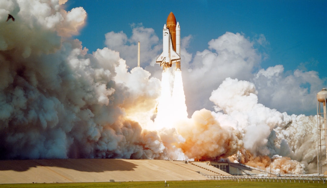 The Challenger shuttle launching on the morning of January 28, 1986