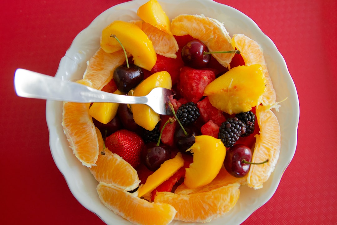 A fresh fruit bowl as a healthy snack option
