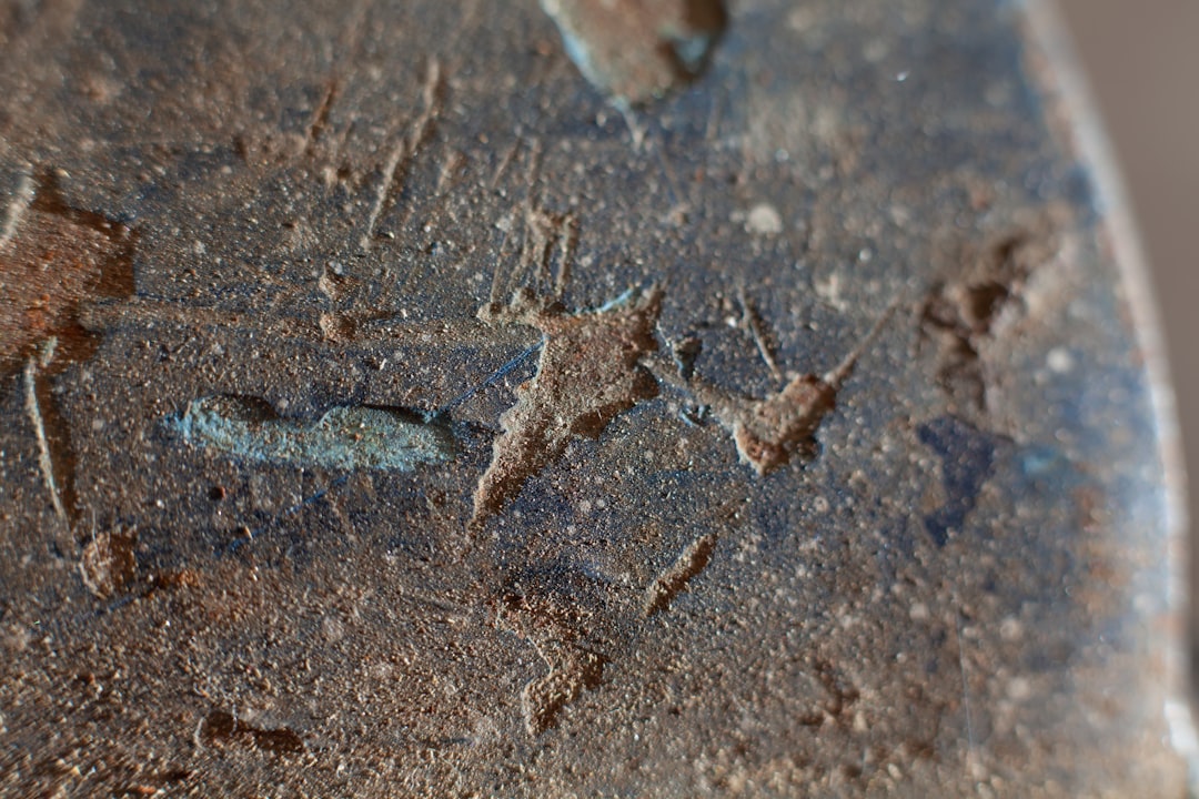 Close-up of the ancient wooden tool