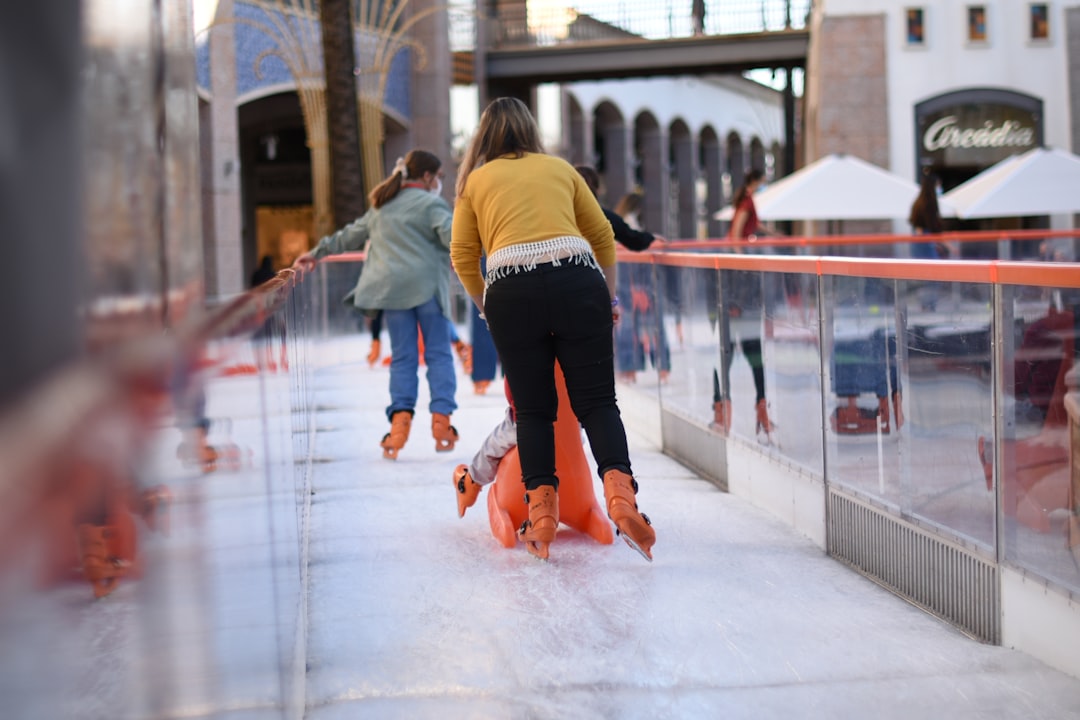 Skaters embracing during a memorial event
