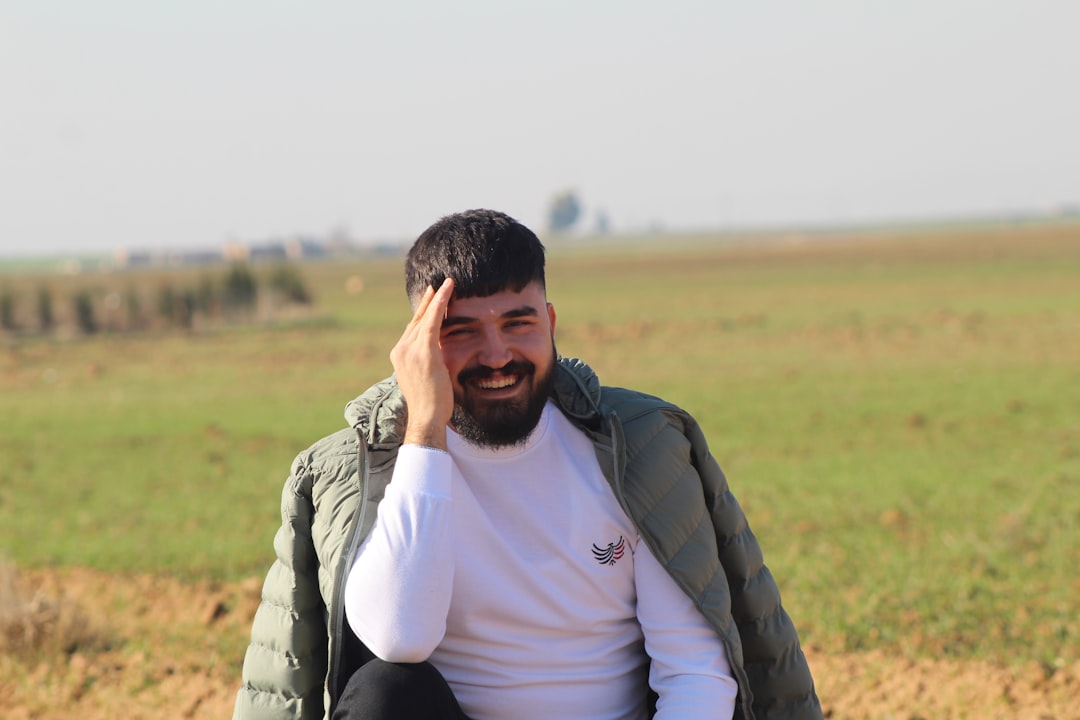 A Syrian militiaman holding a braid in Raqqa