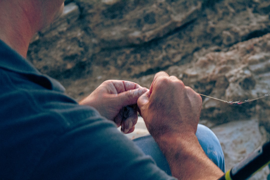 Paleontologists examining Ediacara Biota fossils in the field