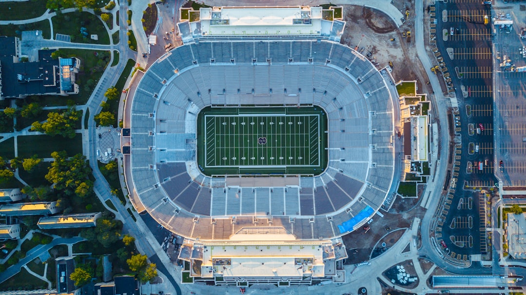 A packed stadium at the Super Bowl