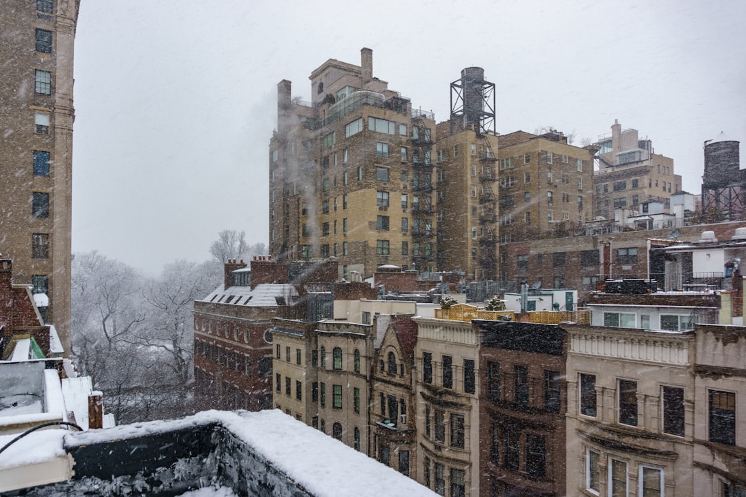Snow-covered New York City streets during the storm