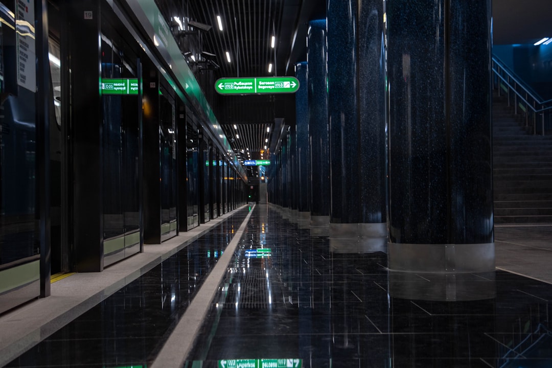 A bustling data center with rows of servers