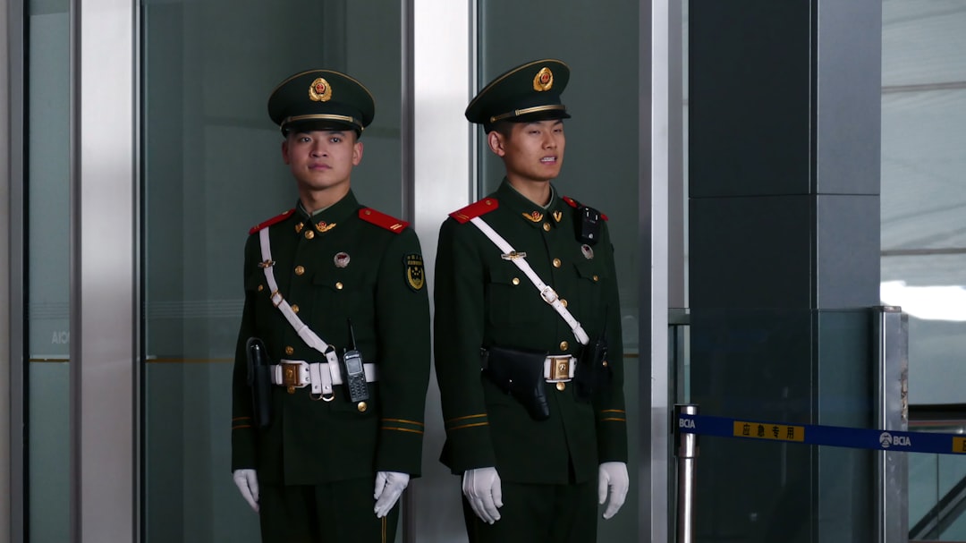 Chinese military personnel during a parade