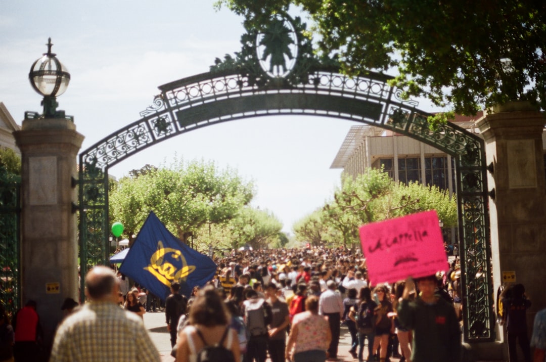 Students protesting on campus